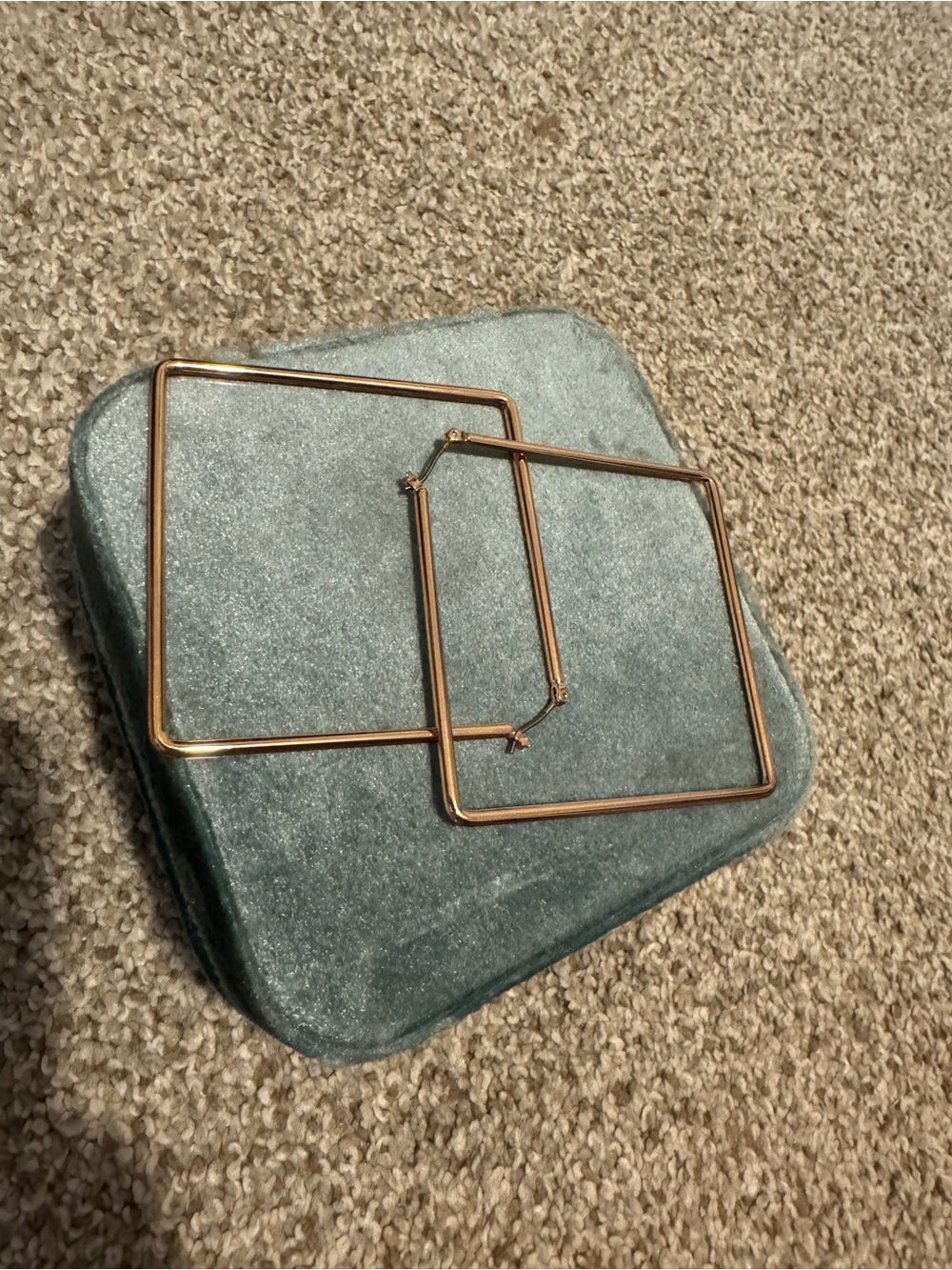 Uncommon James Rose Gold Square Hoop Earrings